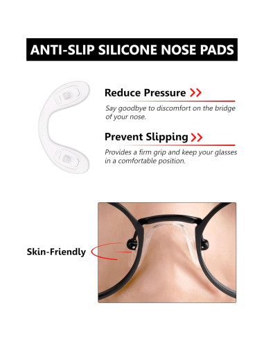 12 Almohadillas de Nariz Silicona Suave Tolaxy 40mm con Tornillo