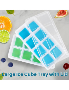 Moldes de Hielo Grandes FURNSII 2 Piezas Silicona 4.6 cm 2