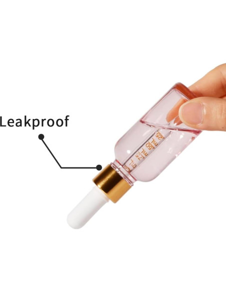 Botella de Goteo de Vidrio 30ml StellaCare Rosa a Prueba de Fugas