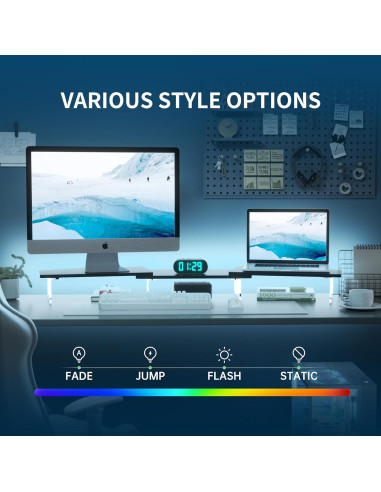 Soporte Elevador de Monitor Doble AFOOYO Ajustable 112.8 cm