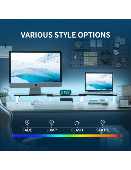 Soporte Elevador de Monitor Doble AFOOYO Ajustable 112.8 cm Soporte Elevador de Monitor Doble AFOOYO Ajustable 112.8 cm