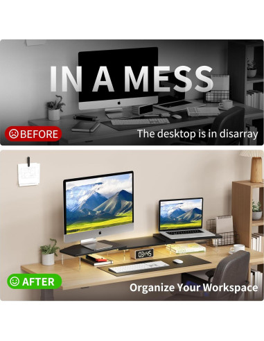 Soporte Elevador de Monitor Doble AFOOYO Ajustable 112.8 cm