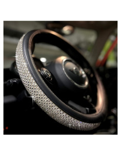 Funda de Volante PINCTROT Super Brillante 15 Pulgadas Plata