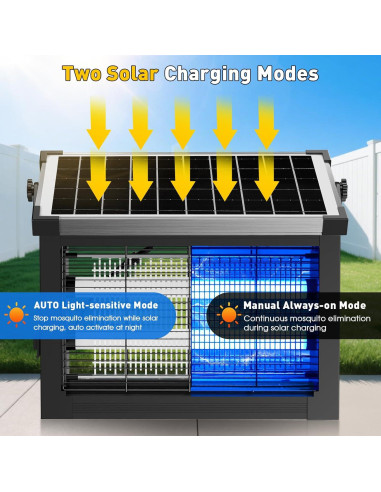 Asesino de Mosquitos Solar Zwiran 4500V Impermeable 2.29kg