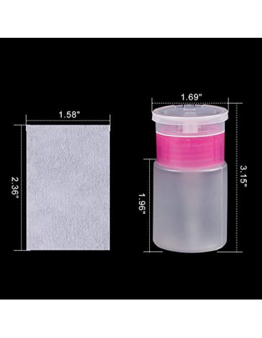 1000 Toallitas de Algodón Sin Pelusa + Botella Dispensadora