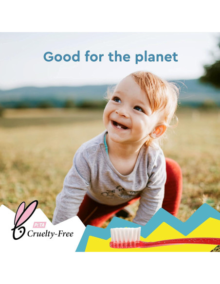 Cepillo de dientes RADIUS Totz para niños, 6 unidades, cerdas suaves