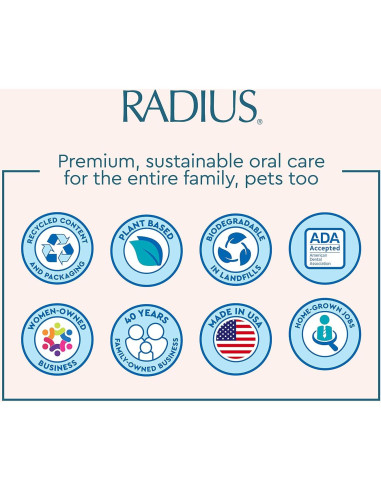 Cepillo de dientes RADIUS Totz para niños, 6 unidades, cerdas suaves