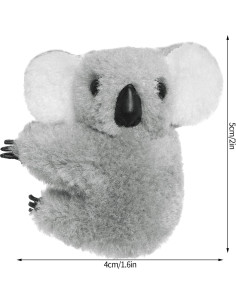 Set de Clips de Koala Buddy - 6 Piezas 5cm - Gris y Caqui 2