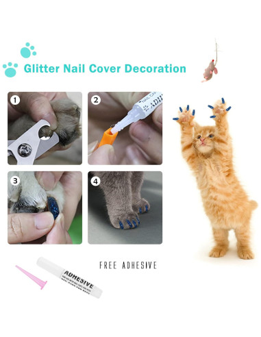 Juego de baño para gatos JULMELON 10 PCS con cepillo y cortauñas