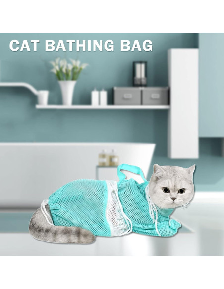 Juego de baño para gatos JULMELON 10 PCS con cepillo y cortauñas