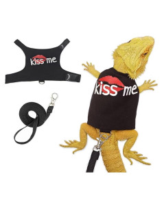 Correa y Arnés Ajustable HOKABLE para Dragón Barbudo Negro