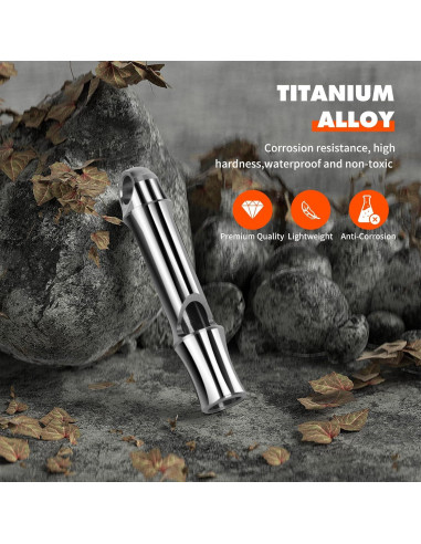 Silbato de Emergencia Dantoel de Titanio 120dB para Outdoor