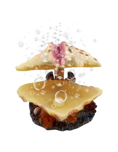 Decoración de Acuario Abnaok - Concha de Almeja Beige 13cm