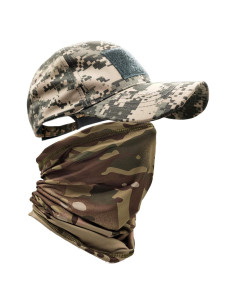 Conjunto Gorra Camo y Gaiter de Cuello UV Táctico