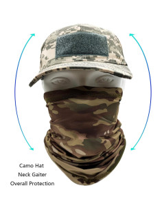 Conjunto Gorra Camo y Gaiter de Cuello UV Táctico 2