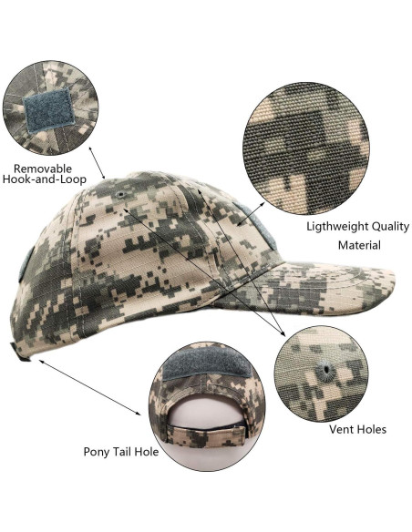 Conjunto Gorra Camo y Gaiter de Cuello UV Táctico