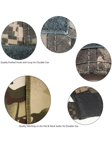 Conjunto Gorra Camo y Gaiter de Cuello UV Táctico