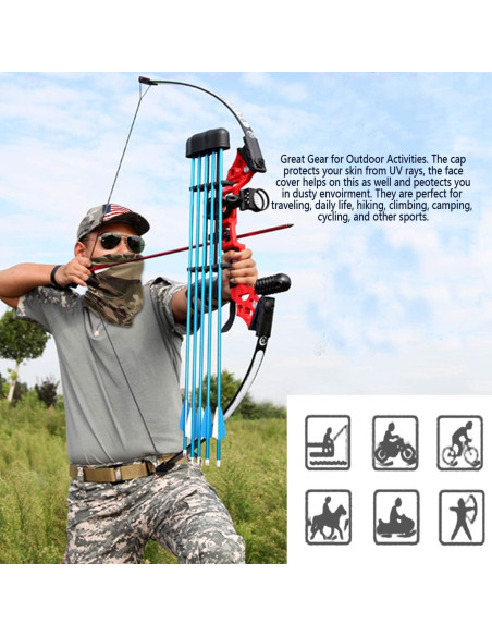 Conjunto Gorra Camo y Gaiter de Cuello UV Táctico