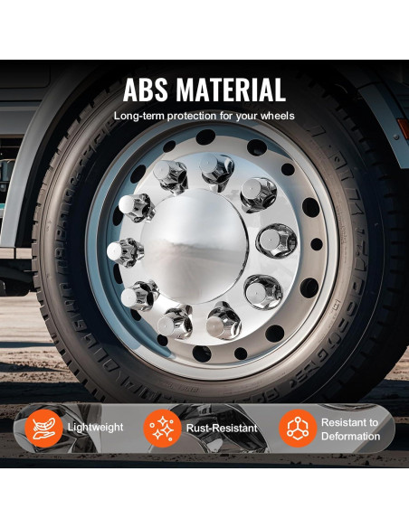 Cubiertas de Eje VEVOR para Camiones Semi 2 Delanteras 4 Traseras