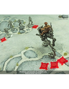 Fichas de Combate LITKO 1-Herida Rosa Fluorescente para SW: Legion 2