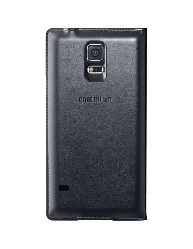 Funda Flip Cartera Samsung Galaxy S5 Negra con Bolsillo para Tarjetas