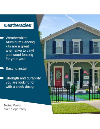 Kit de Cerca de Aluminio Weatherables Livingston 130 cm DIY