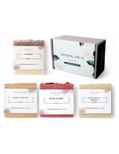 Set de Jabón Orgánico Natural Amor - 4 Barras de 121.9g