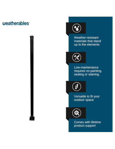 Kit de Cerca de Aluminio Weatherables Livingston 130 cm DIY