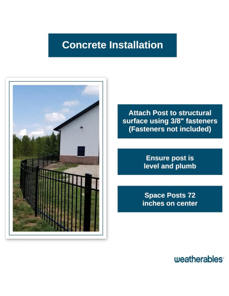 Kit de Cerca de Aluminio Weatherables Livingston 130 cm DIY