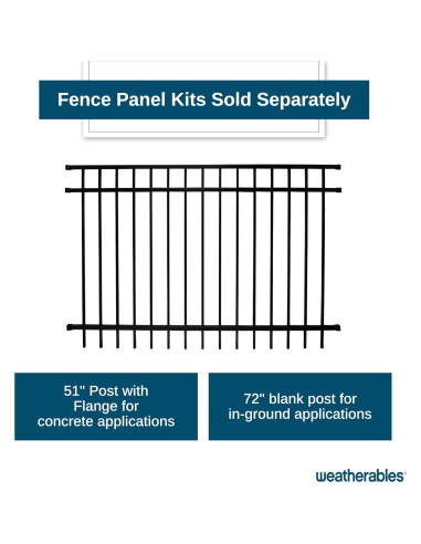 Kit de Cerca de Aluminio Weatherables Livingston 130 cm DIY
