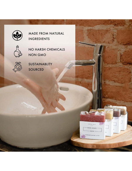 Set de Jabón Orgánico Natural Amor - 4 Barras de 121.9g