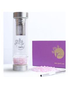 Botella Infusora de Té Ojasvit de Vidrio Doble Pared 0.35L