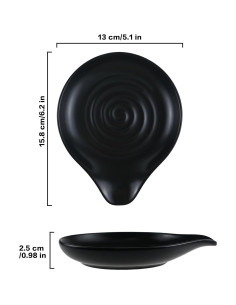 Soporte para Cucharas de Cerámica YINPIXUS 15.8 cm Negro 2