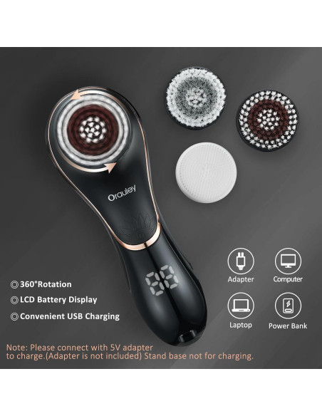 Cepillo Facial Eléctrico Orauley IPX7 Recargable 4 Cabezas Cepillo Facial Eléctrico Orauley IPX7 Recargable 4 Cabezas