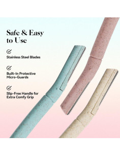 Navajas de Dermaplaning EROWZOLA 6pcs para Cejas y Vello Facial 2