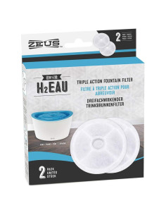 Filtro de repuesto ZEUS H2EAU para fuente de agua - Paquete de 2