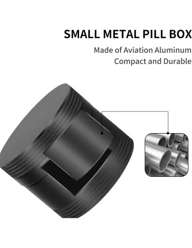 Caja de Pastillas Metálica SOBAHIDO - Portátil e Impermeable