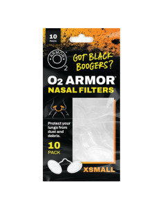 Filtros Nasales O2 Armor para Soldadores y Alergias - 10 Unidades X-Pequeño