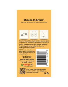 Filtros Nasales O2 Armor para Soldadores y Alergias - 10 Unidades X-Pequeño 2