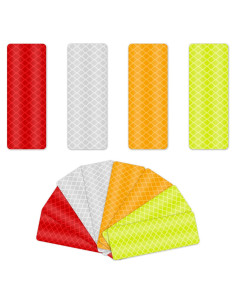 Cinta Reflectante Impermeable MDOZQ 12 Piezas 4 Colores
