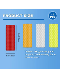 Cinta Reflectante Impermeable MDOZQ 12 Piezas 4 Colores 2