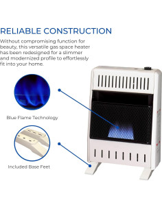 Calefactor a Gas Natural ProCom MN100TBA-B 10000 BTU Blanco 2