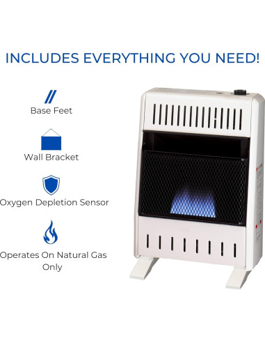 Calefactor a Gas Natural ProCom MN100TBA-B 10000 BTU Blanco