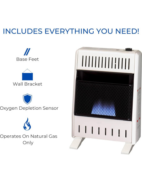 Calefactor a Gas Natural ProCom MN100TBA-B 10000 BTU Blanco