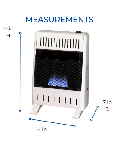 Calefactor a Gas Natural ProCom MN100TBA-B 10000 BTU Blanco
