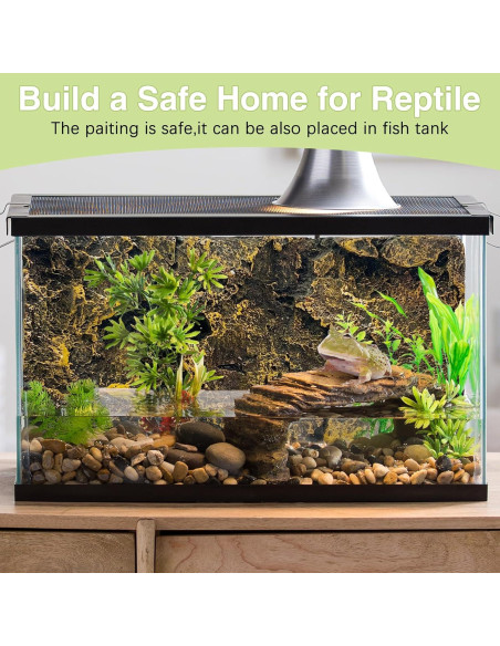 Fondo de Terrario 3D Hamiledyi Roca Falsa 45x28 cm