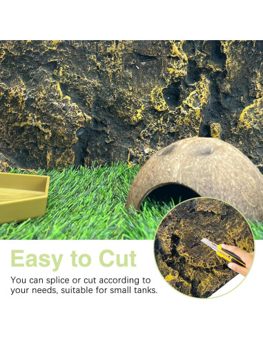 Fondo de Terrario 3D Hamiledyi Roca Falsa 45x28 cm