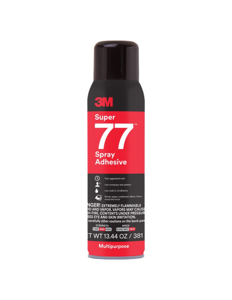 Adhesivo en Spray 3M Super 77 381 g para Papel y Tela