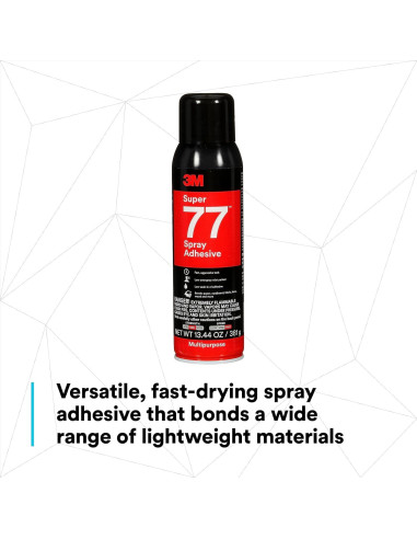 Adhesivo en Spray 3M Super 77 381 g para Papel y Tela