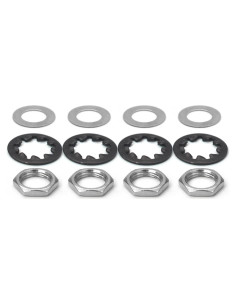 SAPHUE 12 Tuercas y Arandelas para Guitarra 1/4" Acero